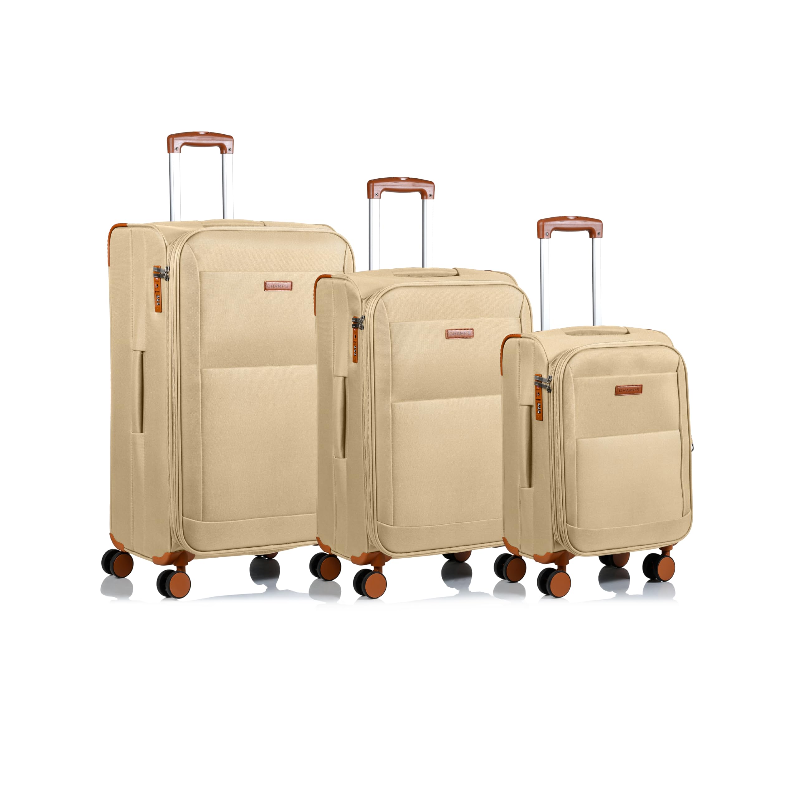CHAMPS Classic Collection 3-Piece Softside Spinner Luggage Set